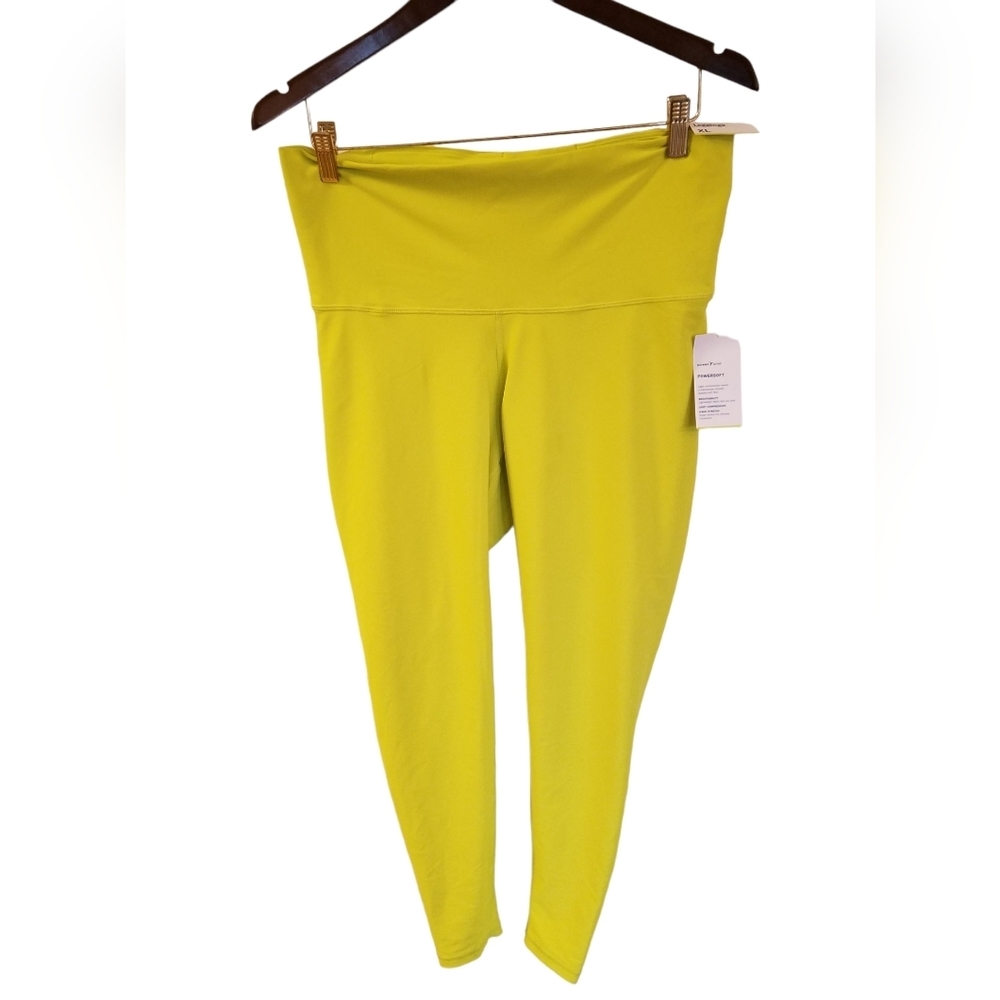 NWT Old Navy Women's Powersoft Leggings Extra High Rise Size XL Neon Lime Green